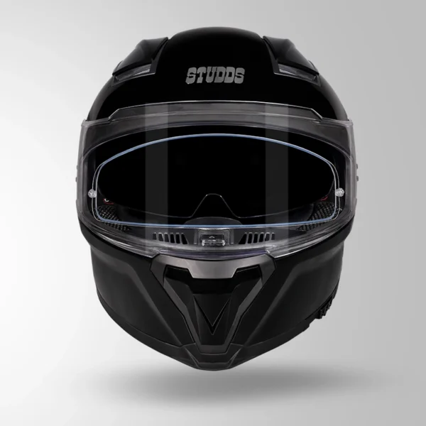 STUDDS Helios Solid Gloss Black Helmet