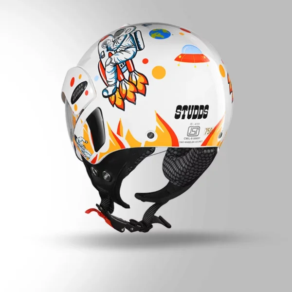STUDDS MARSHALL KIDS D2 DECOR WHITE & ORANGE BOYS - Image 2