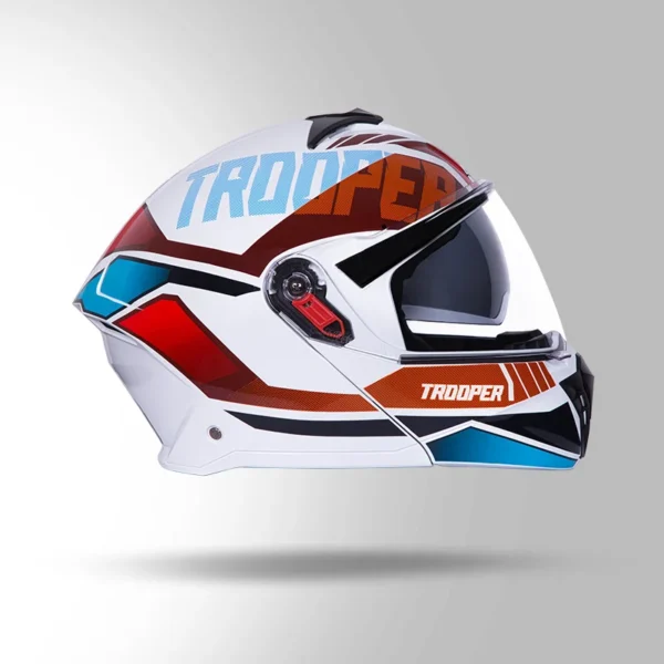 STUDDS TROOPER DV D1 DECOR WHITE & RED - Image 5