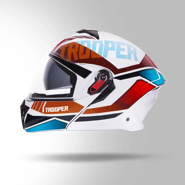 STUDDS TROOPER DV D1 DECOR WHITE & RED - Image 4