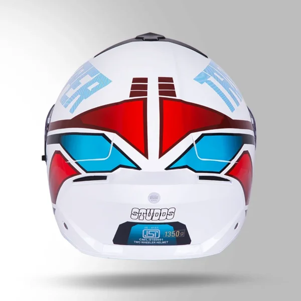 STUDDS TROOPER DV D1 DECOR WHITE & RED - Image 3