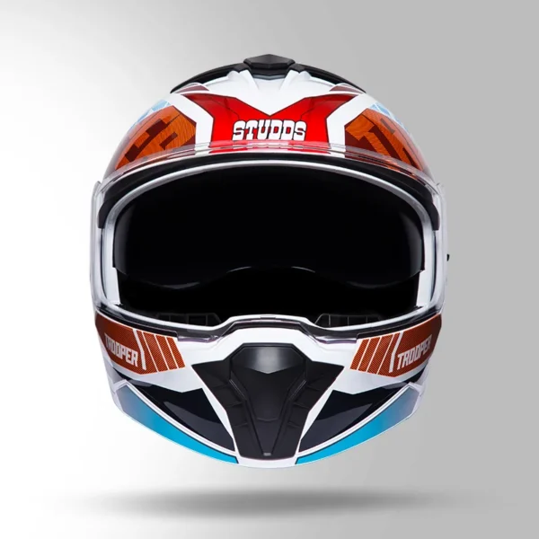 STUDDS TROOPER DV D1 DECOR WHITE & RED - Image 2