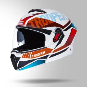 STUDDS TROOPER DV D1 DECOR WHITE & RED