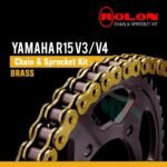 Yamaha R15 V3/V4 Brass Chain Sprocket Kit by Rolon - NaRC-F326