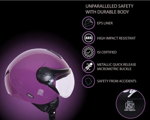 Vega Verve Purple Helmet - Image 2